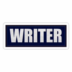 Writer Vest Patch Sticker