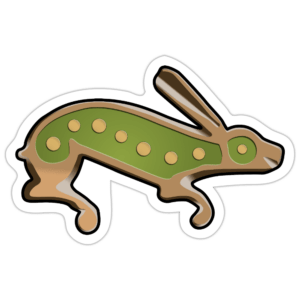 Roman Rabbit Brooch Sticker