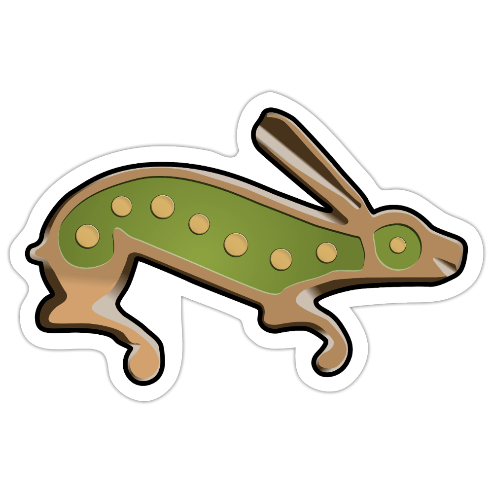 Roman Rabbit Brooch Sticker