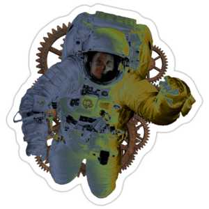 Dark Side Astronaut Sticker